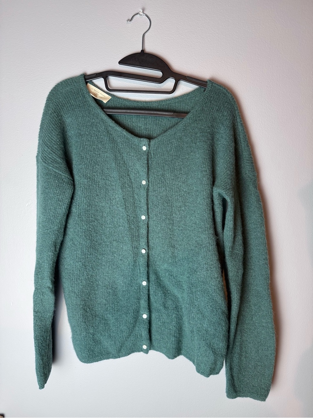 Sezane Gaspard Sage Cardigan Sweater